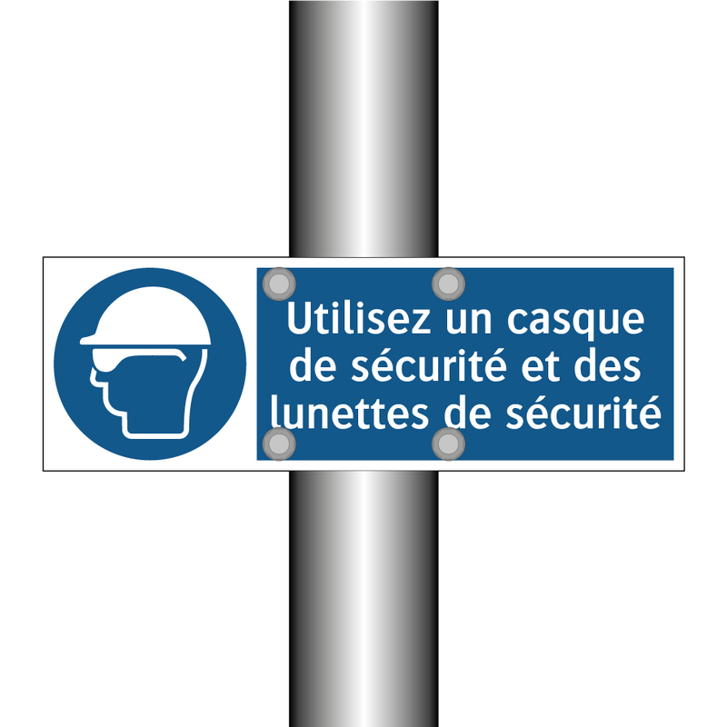 Utilisez un casque de sécurité et des lunettes de sécurité