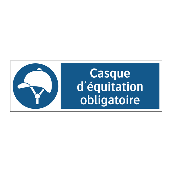Casque d'équitation obligatoire
