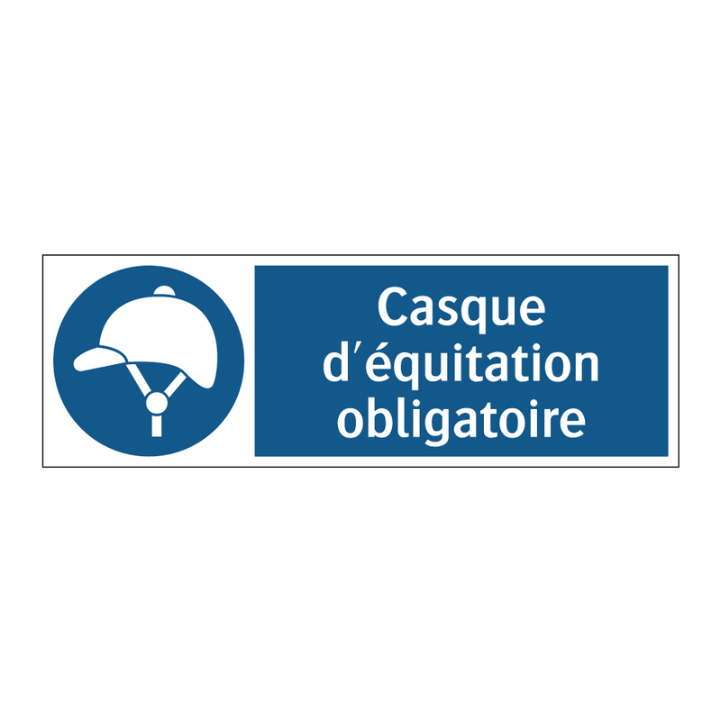 Casque d'équitation obligatoire