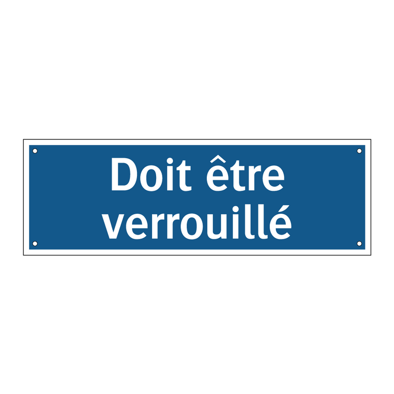 Doit être verrouillé