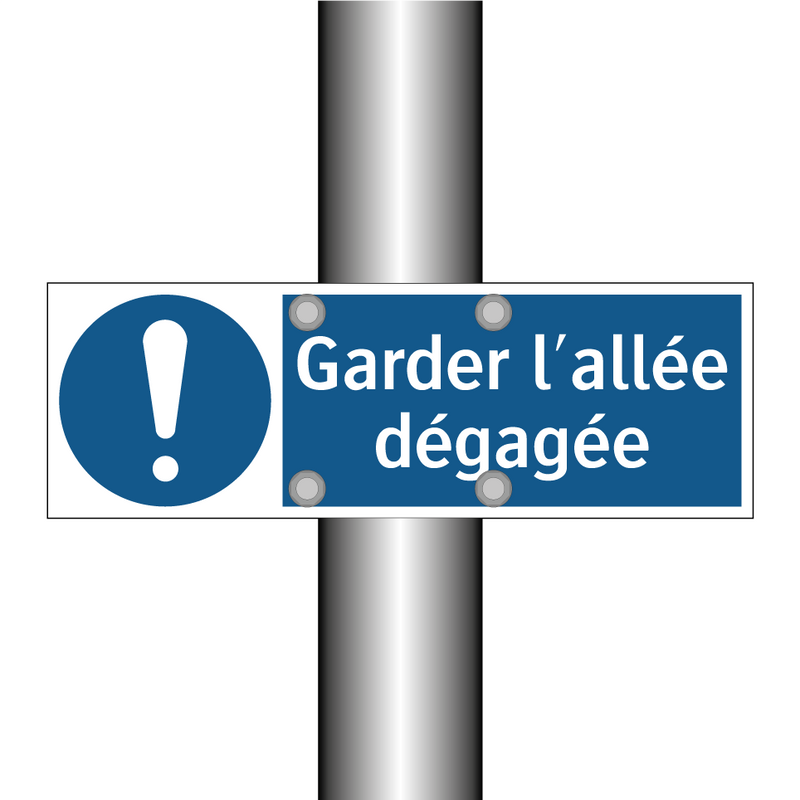 Garder l'allée dégagée