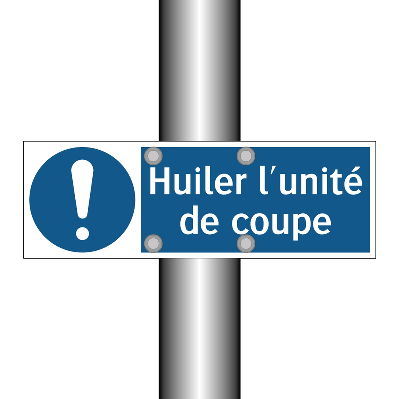 Huiler l'unité de coupe