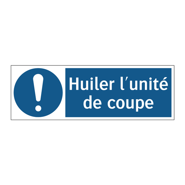 Huiler l'unité de coupe