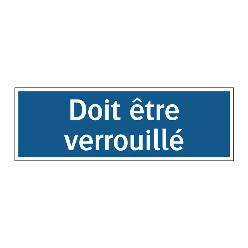 Doit être verrouillé