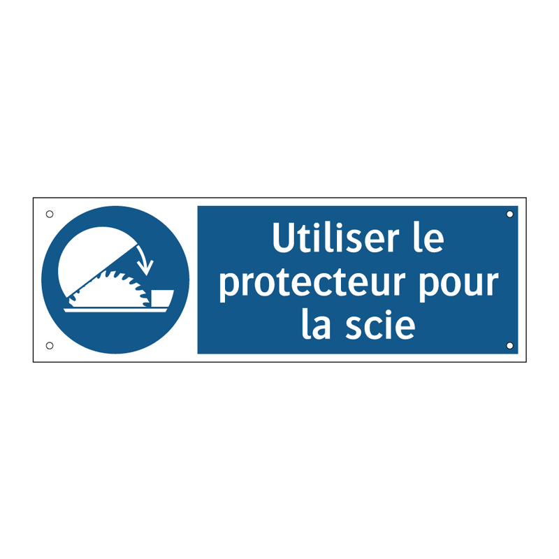 Utiliser le protecteur pour la scie
