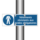 Vêtements résistants aux acides obligatoires