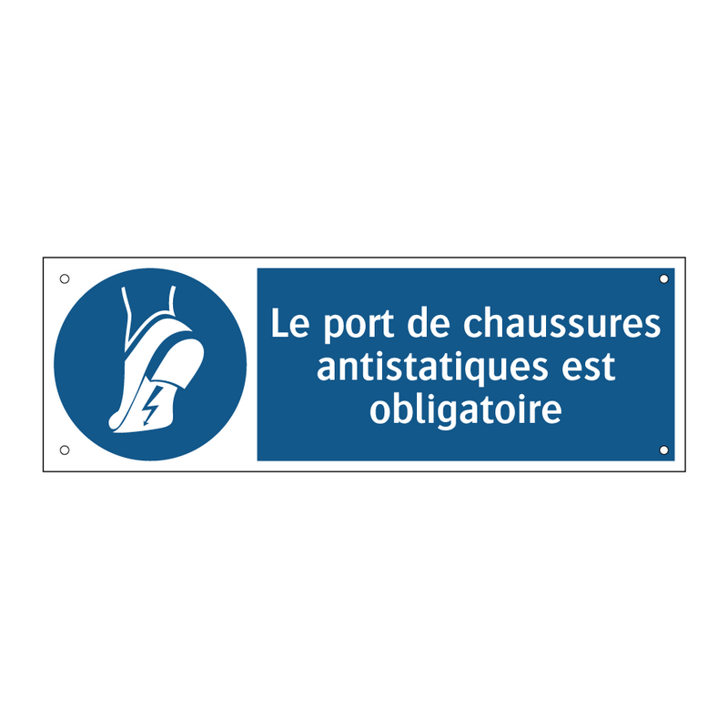 Le port de chaussures antistatiques est obligatoire
