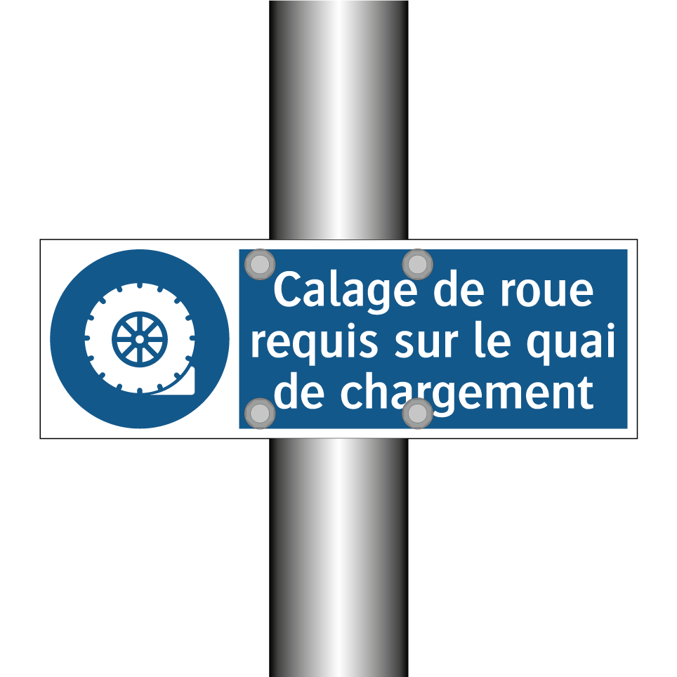 Calage de roue requis sur le quai de chargement