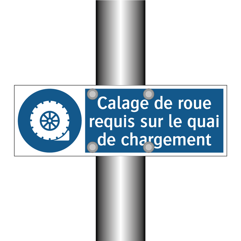 Calage de roue requis sur le quai de chargement