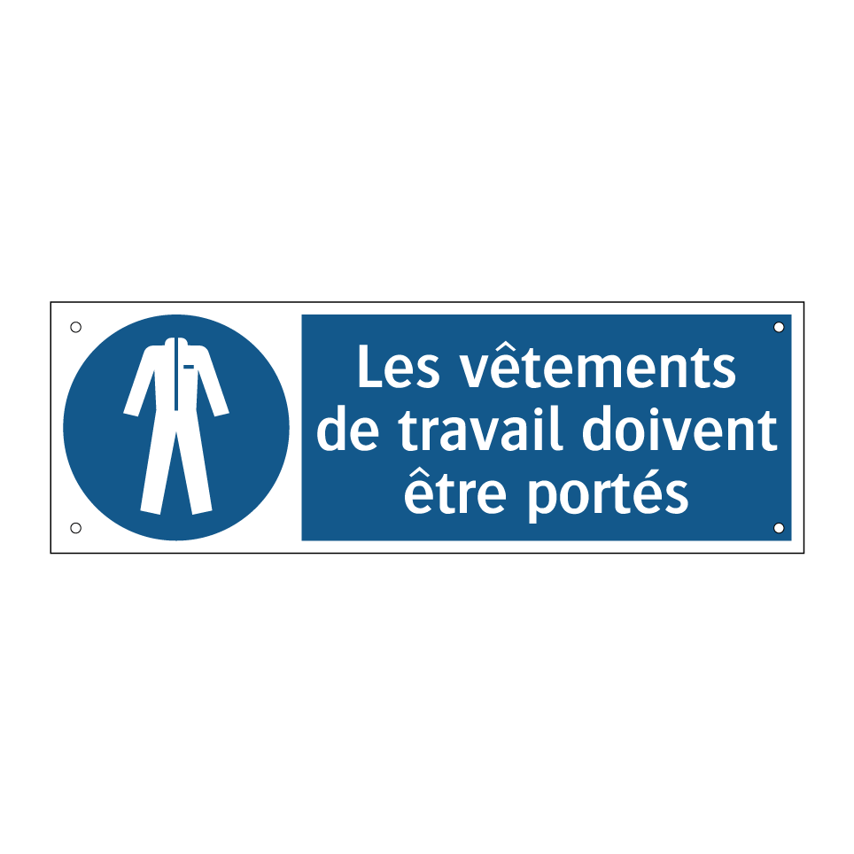 Les vêtements de travail doivent être portés