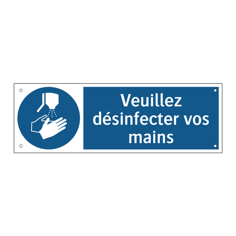 Veuillez désinfecter vos mains