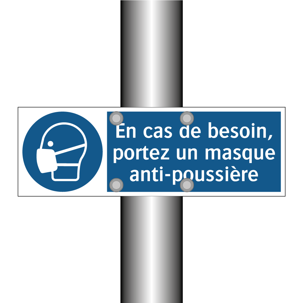 En cas de besoin, portez un masque anti-poussière