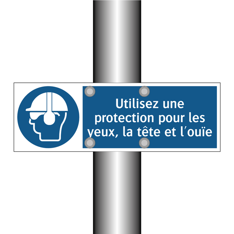 Utilisez une protection pour les yeux, la tête et l'ouïe