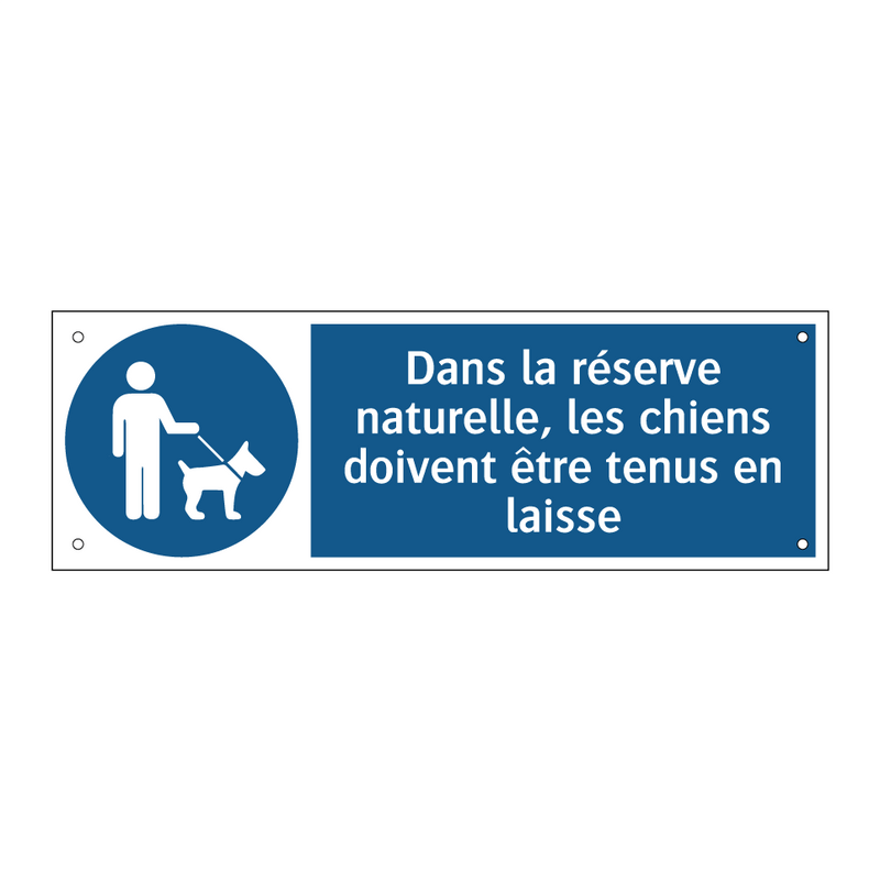 Dans la réserve naturelle, les chiens doivent être tenus en laisse