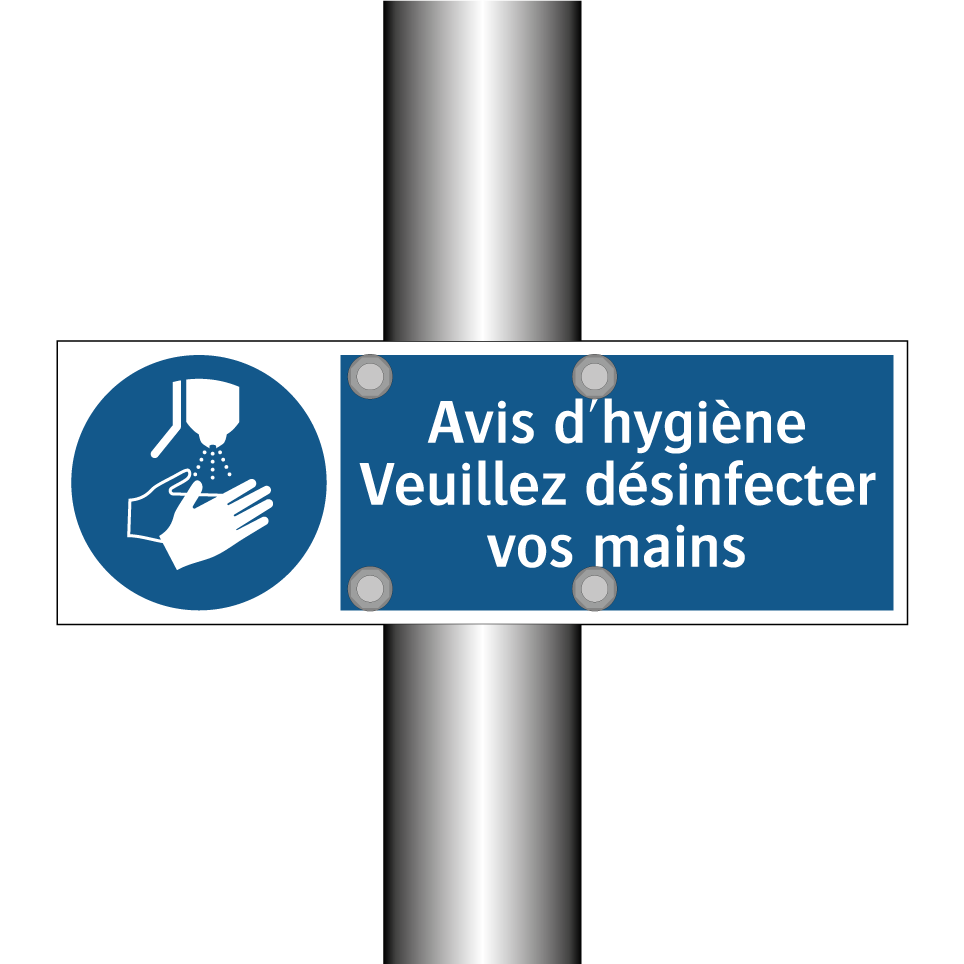 Avis d'hygiène Veuillez désinfecter vos mains