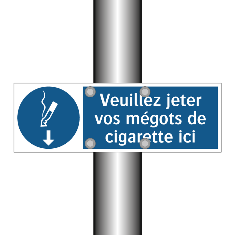 Veuillez jeter vos mégots de cigarette ici