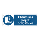 Chaussures propres obligatoires