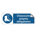 Chaussures propres obligatoires