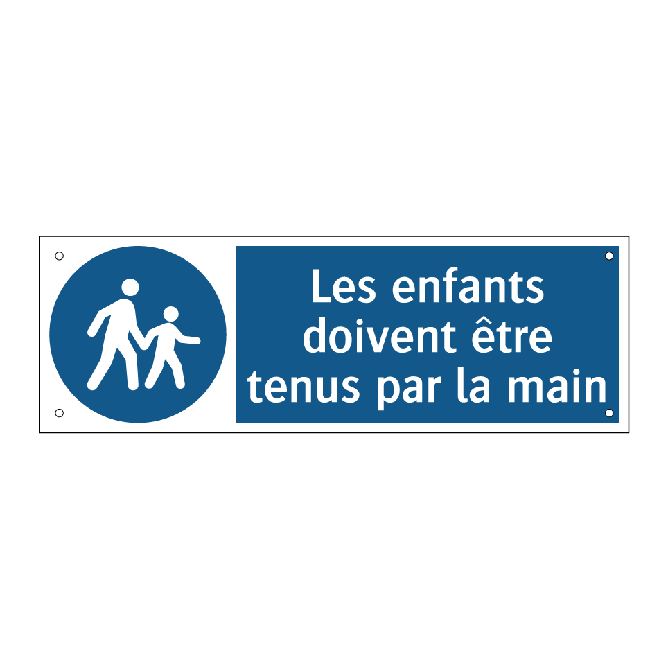 Les enfants doivent être tenus par la main