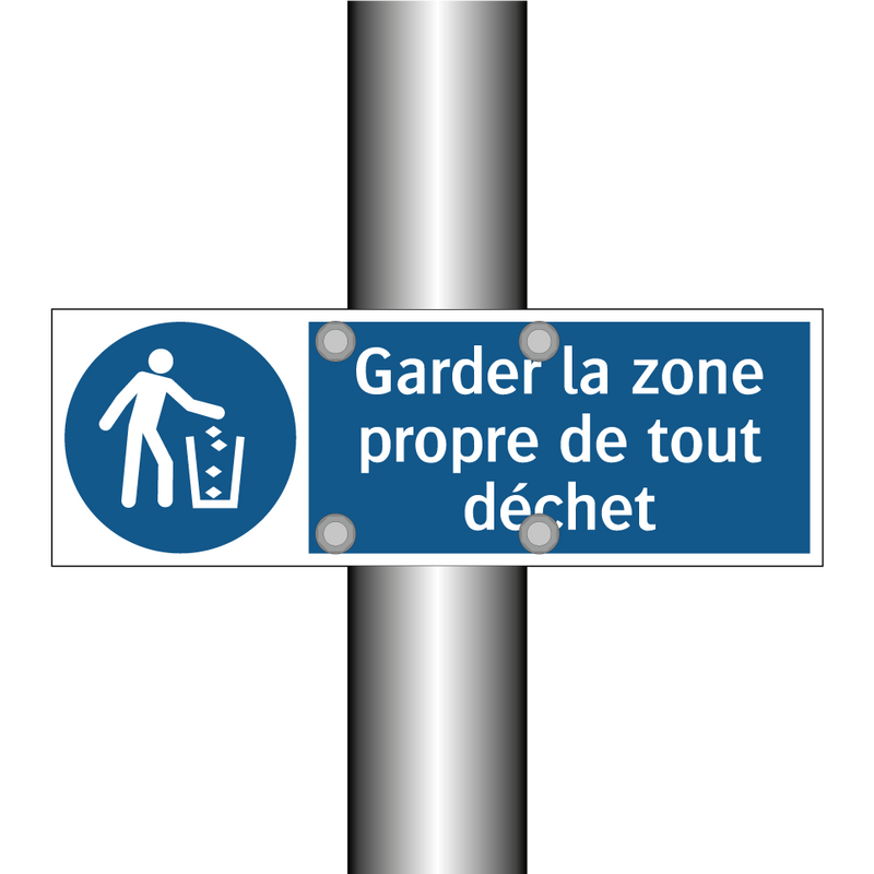 Garder la zone propre de tout déchet