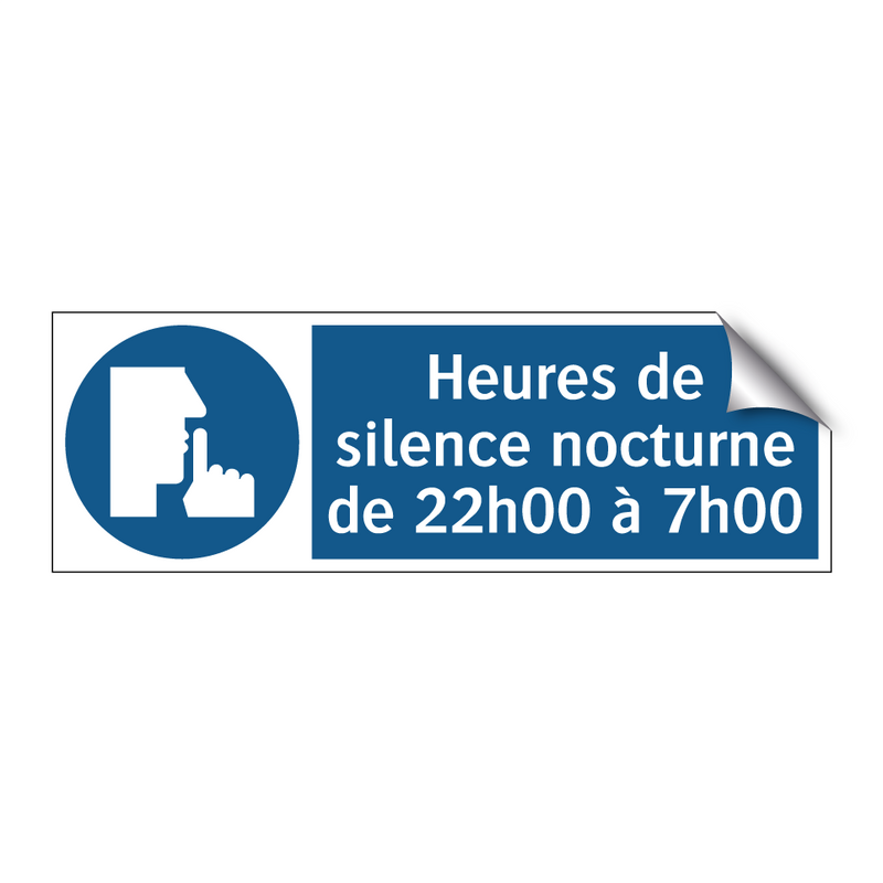 Heures de silence nocturne de 22h00 à 7h00