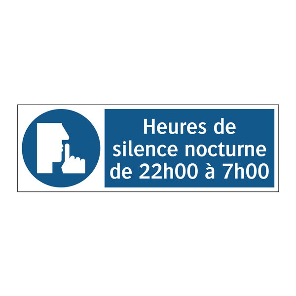 Heures de silence nocturne de 22h00 à 7h00