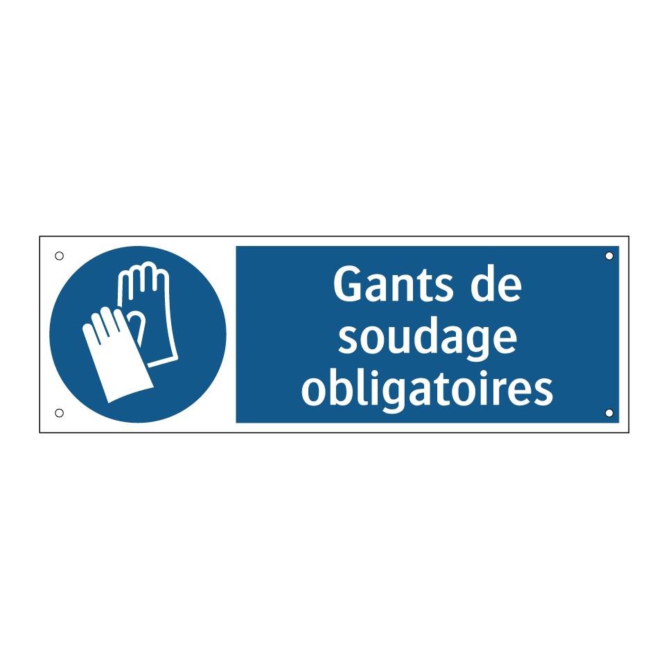 Gants de soudage obligatoires