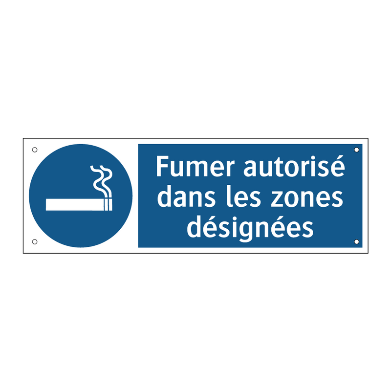 Fumer autorisé dans les zones désignées