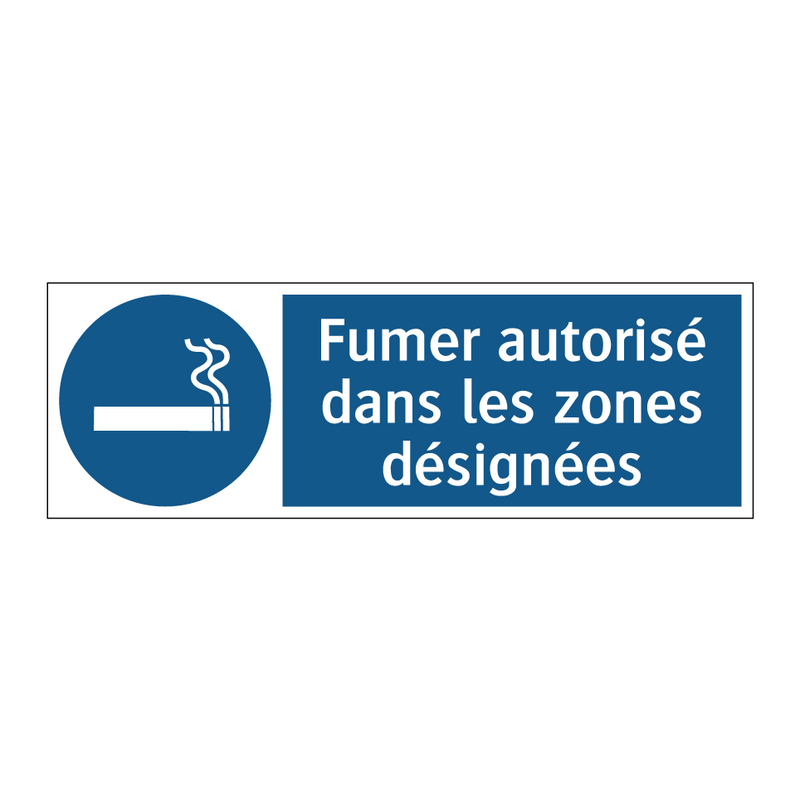 Fumer autorisé dans les zones désignées