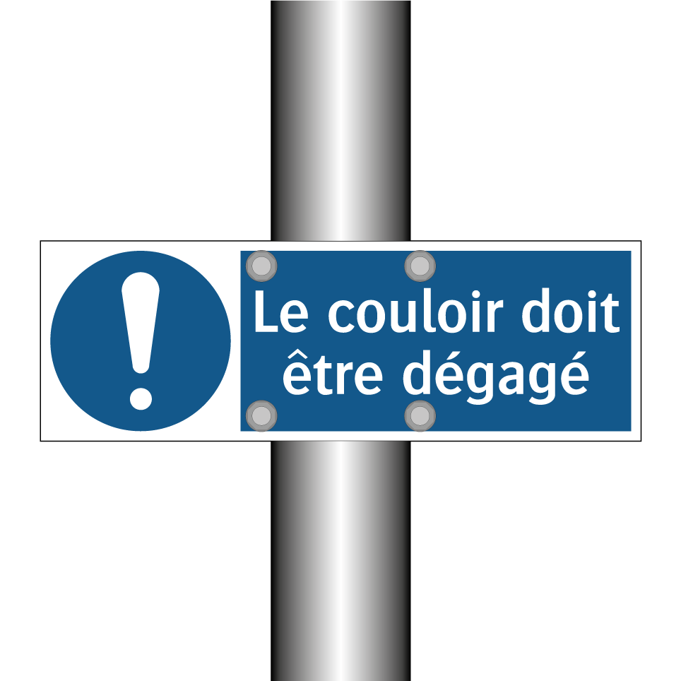 Le couloir doit être dégagé