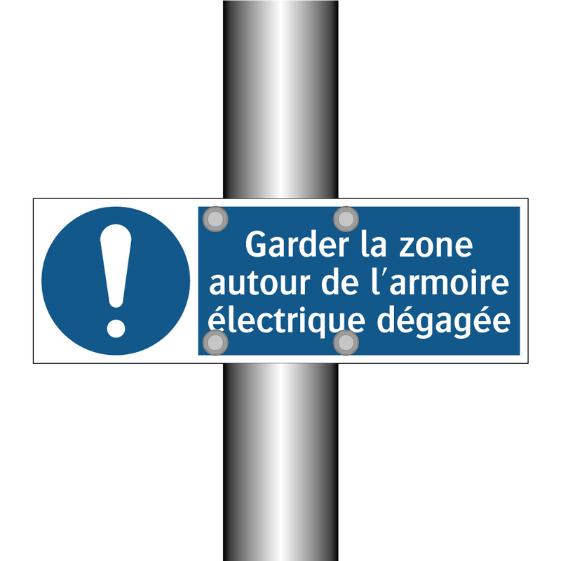 Garder la zone autour de l'armoire électrique dégagée