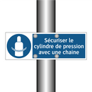 Sécuriser le cylindre de pression avec une chaîne