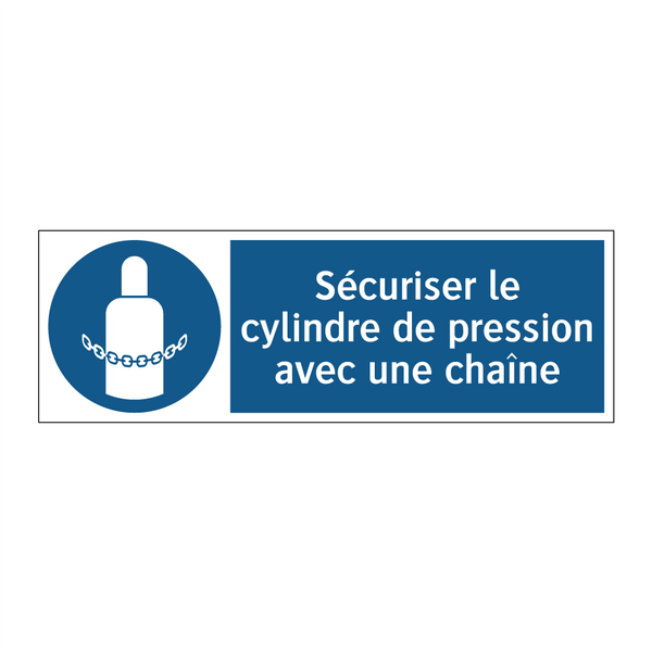 Sécuriser le cylindre de pression avec une chaîne