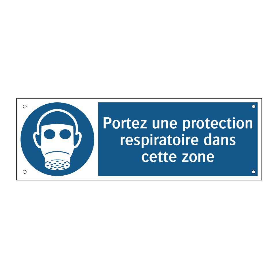 Portez une protection respiratoire dans cette zone