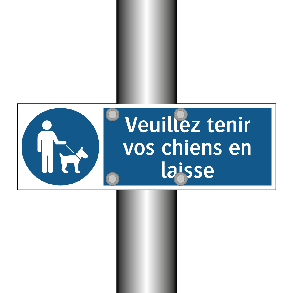 Veuillez tenir vos chiens en laisse