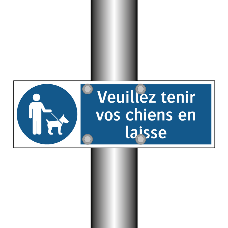 Veuillez tenir vos chiens en laisse