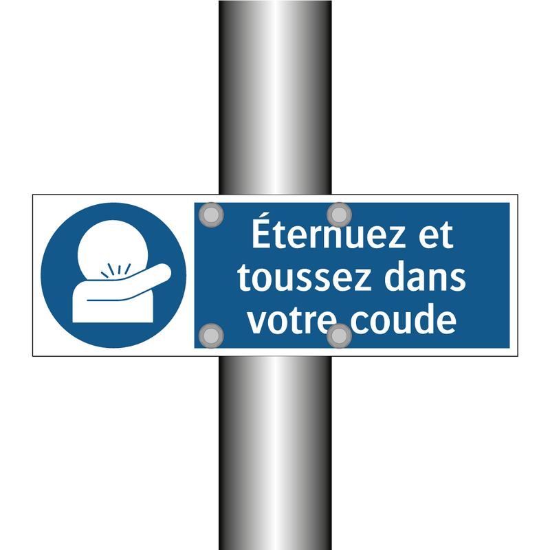 Éternuez et toussez dans votre coude