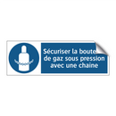 Sécuriser la bouteille de gaz sous pression avec une chaîne