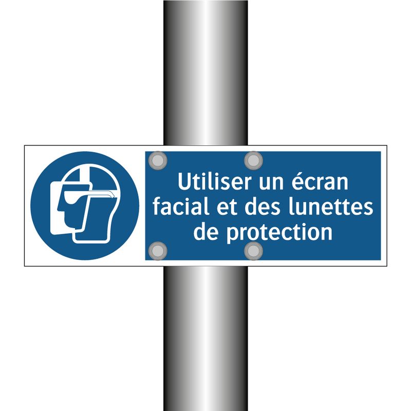 Utiliser un écran facial et des lunettes de protection