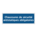 Chaussures de sécurité antistatiques obligatoires