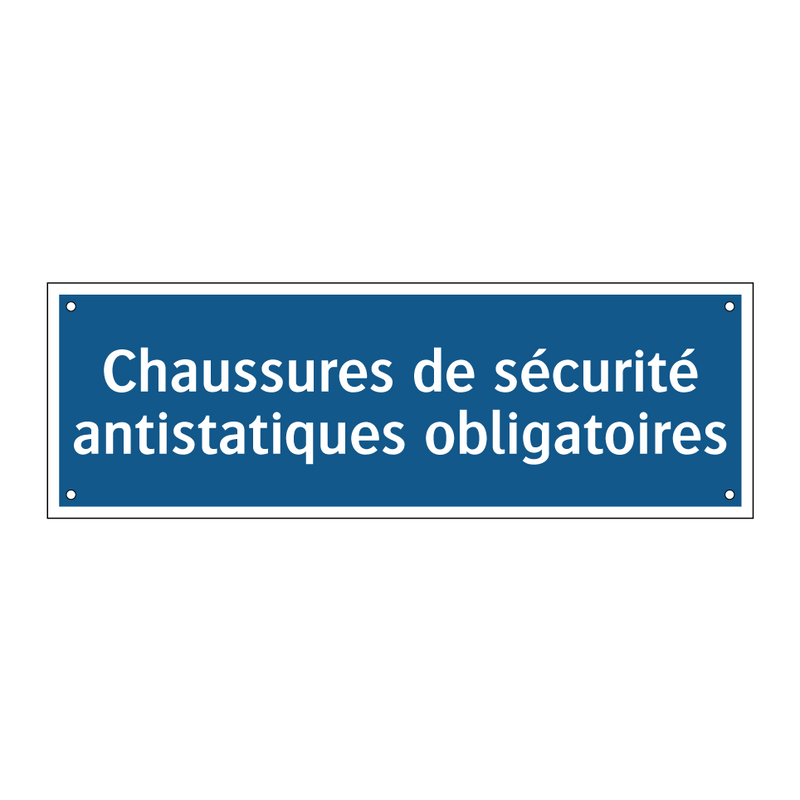Chaussures de sécurité antistatiques obligatoires