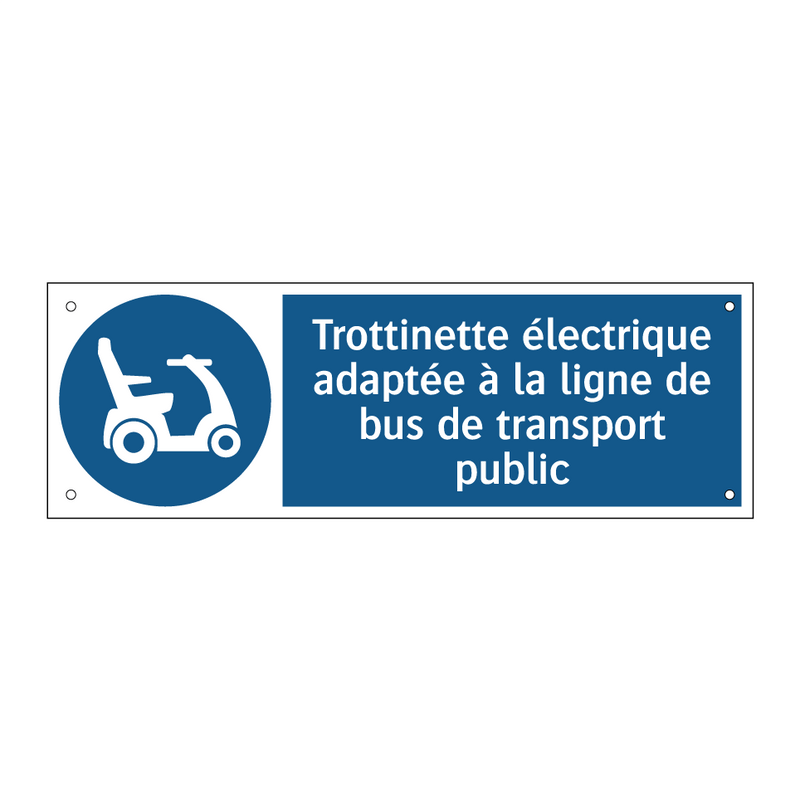 Trottinette électrique adaptée à la ligne de bus de transport public