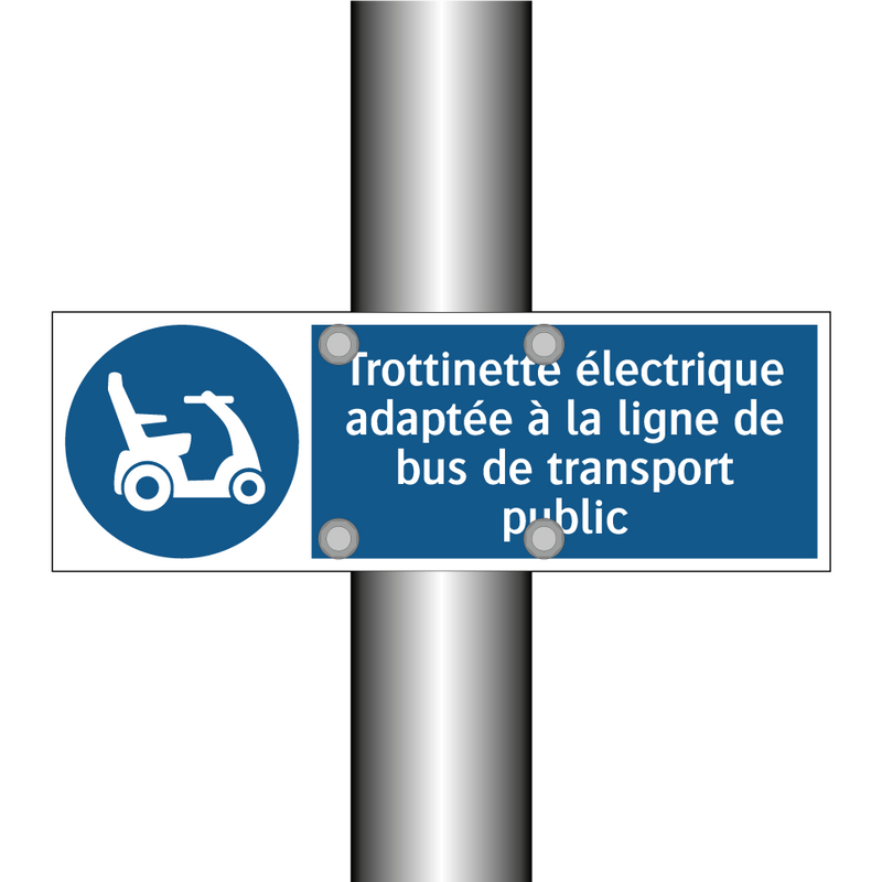 Trottinette électrique adaptée à la ligne de bus de transport public