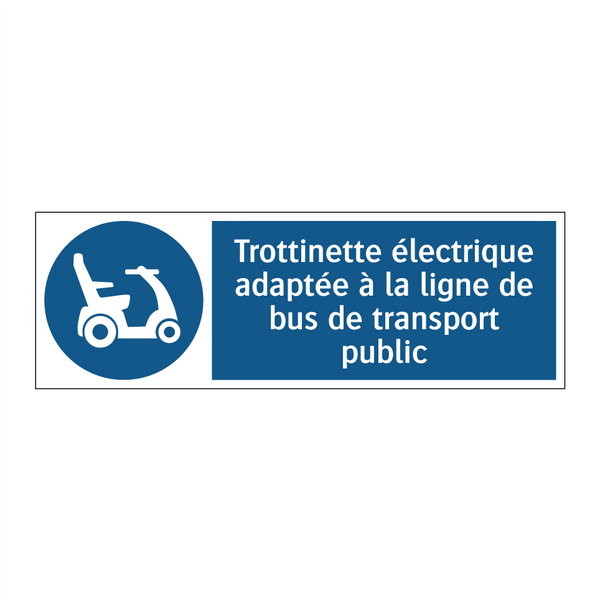 Trottinette électrique adaptée à la ligne de bus de transport public