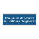 Chaussures de sécurité antistatiques obligatoires