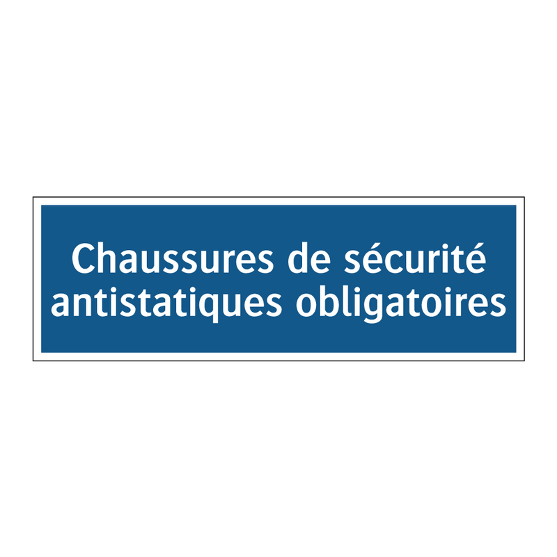 Chaussures de sécurité antistatiques obligatoires