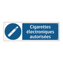 Cigarettes électroniques autorisées
