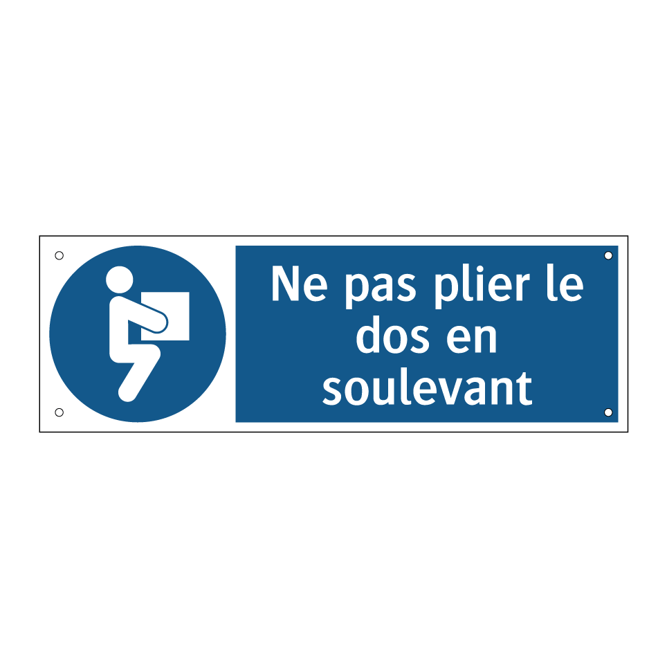 Ne pas plier le dos en soulevant