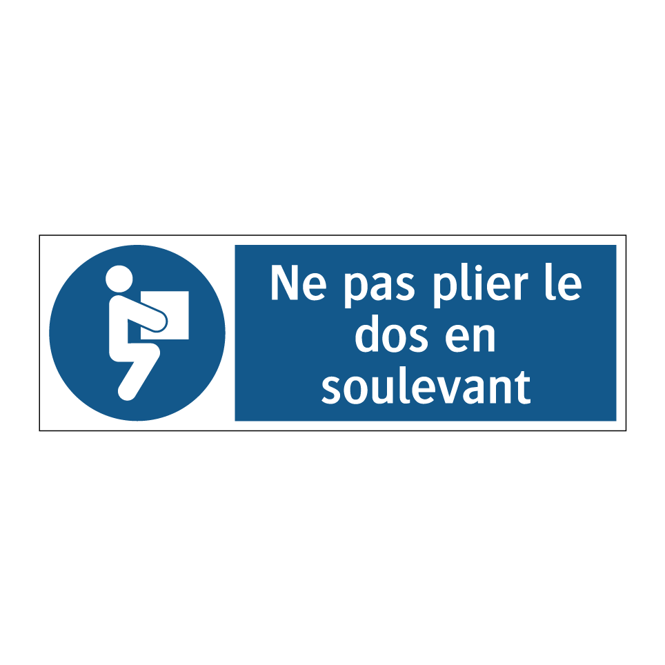 Ne pas plier le dos en soulevant