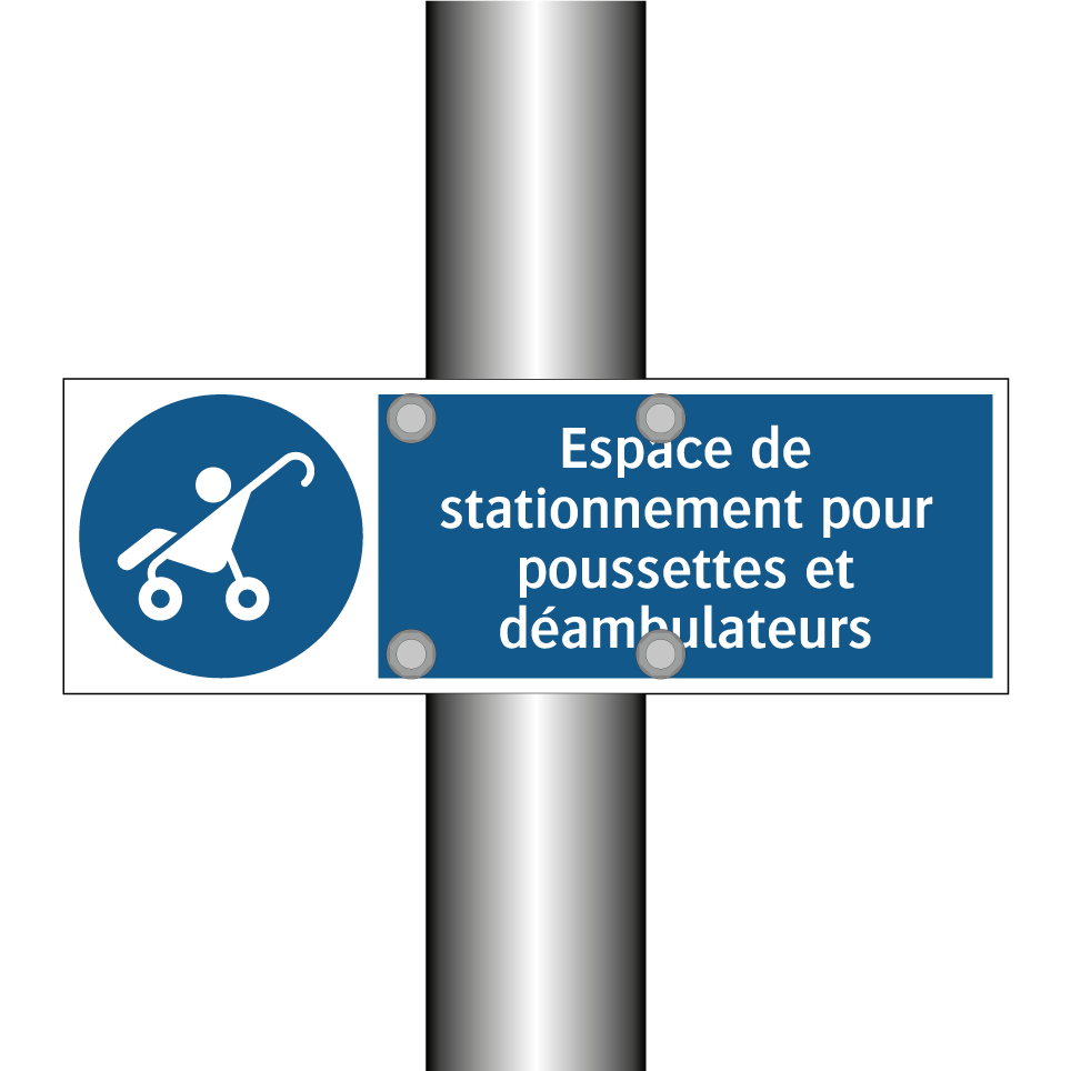 Espace de stationnement pour poussettes et déambulateurs